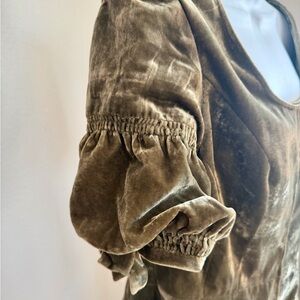 INC Velvet like peasant shirt